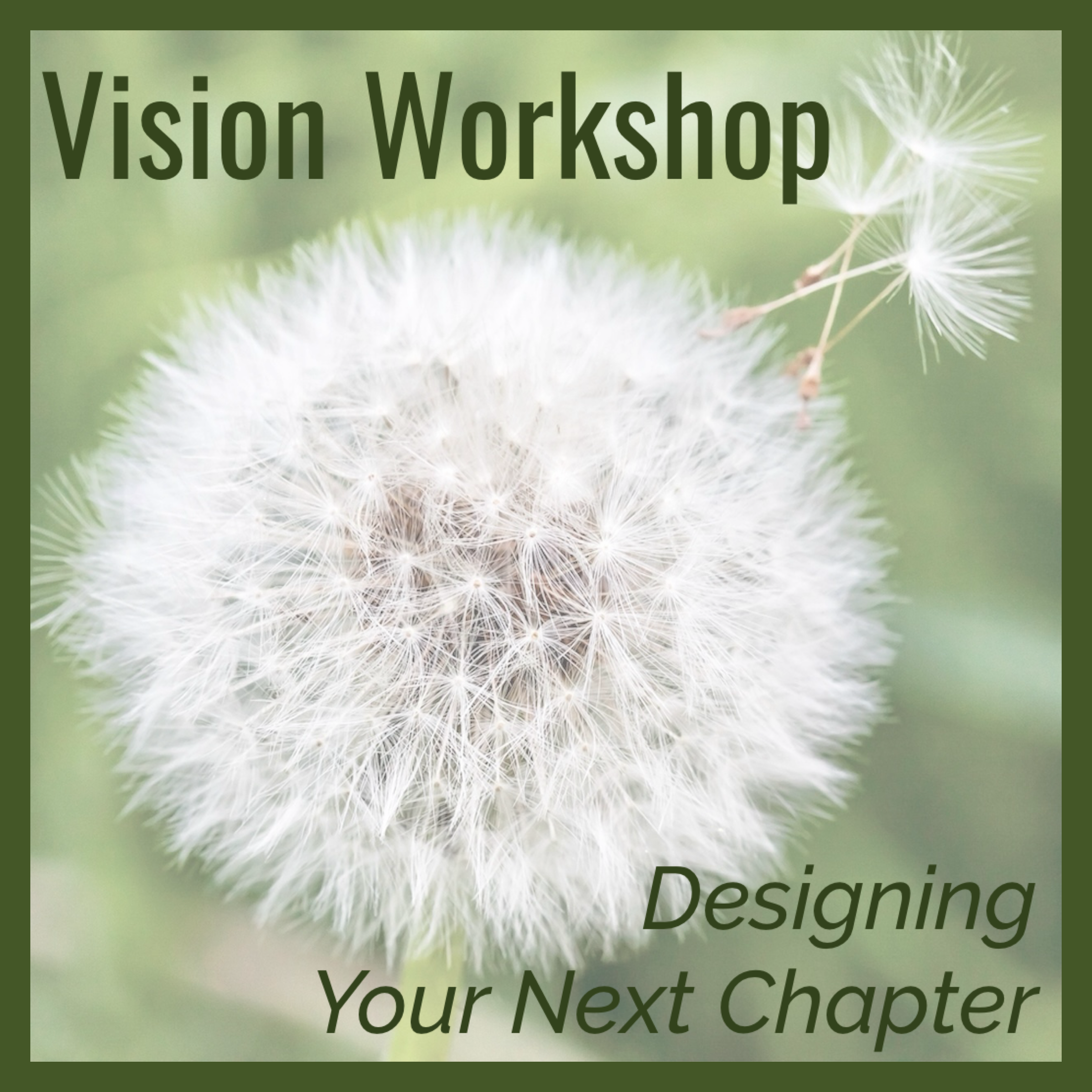 October 19, 2026 (Virtual) Vision Workshop: Designing Your Next Chapter