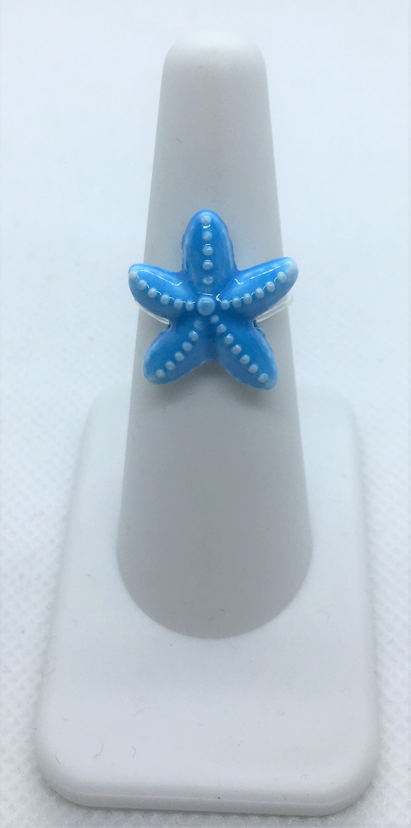 Blue Starfish Stretch Toe Ring