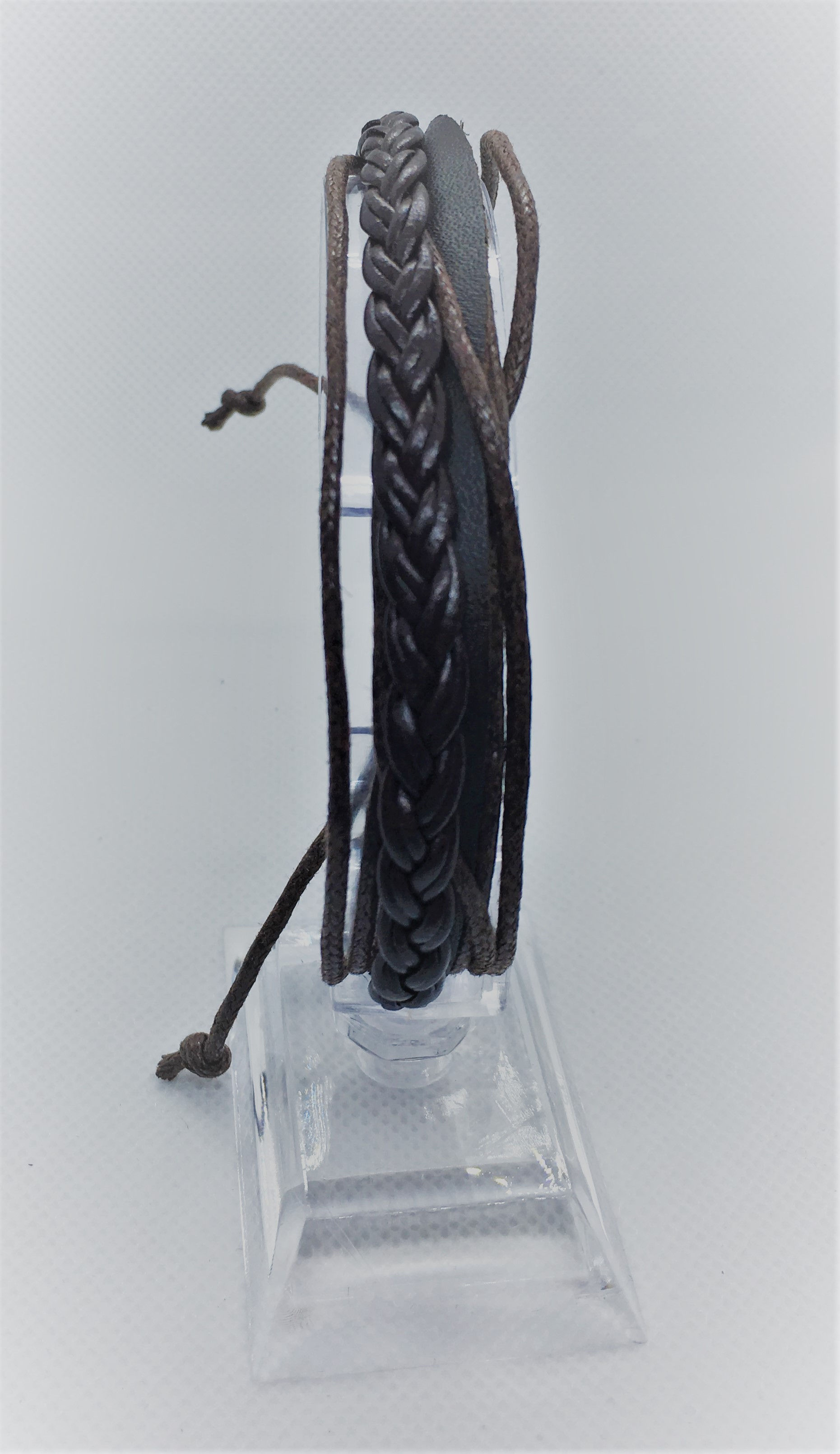 Brown Leather Adustable Braclet