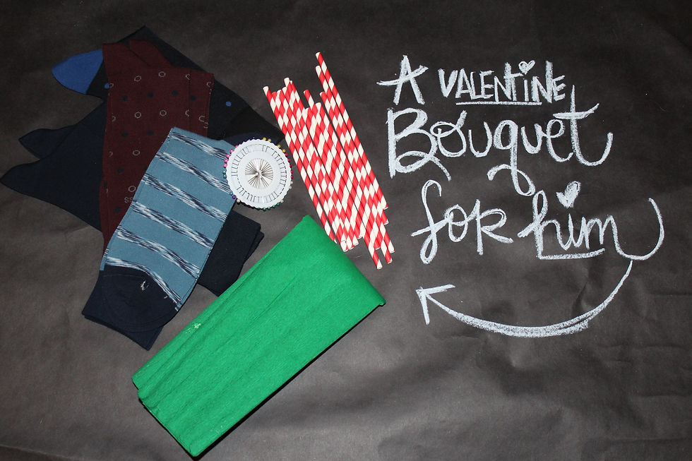 Sock Bouquet, Valentine's Gift for Him, DIY, Ever Wilde Blog