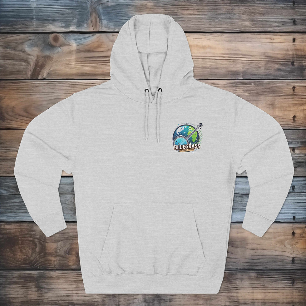 Thumbnail: Bluegrass Hoodie — "Bluegrass Planet Radio" Banjo Logo Fleece Pullover