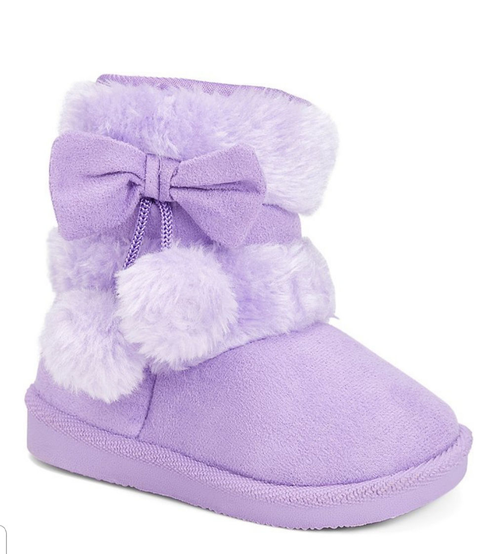 Purple Bow Tassel Boot