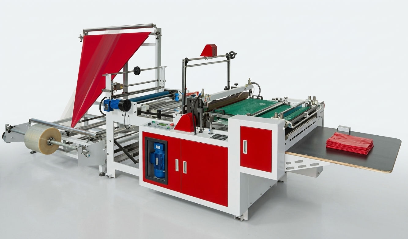 Side Sealing Cutting Machine with Folder