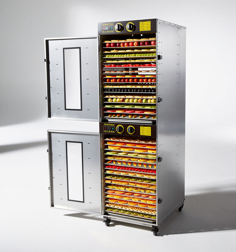 Industrial multi-shelf cabinet with items
