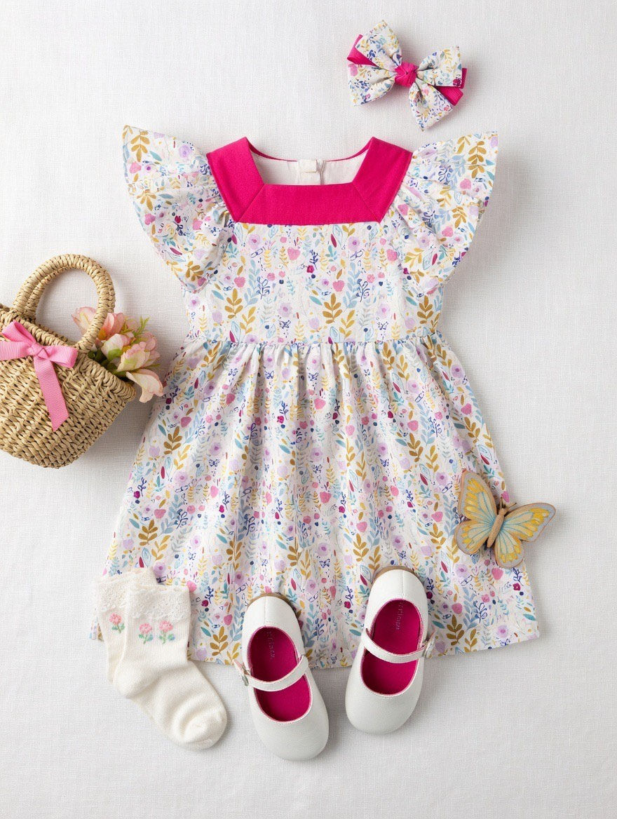 Poppy Petal Flutter Dress