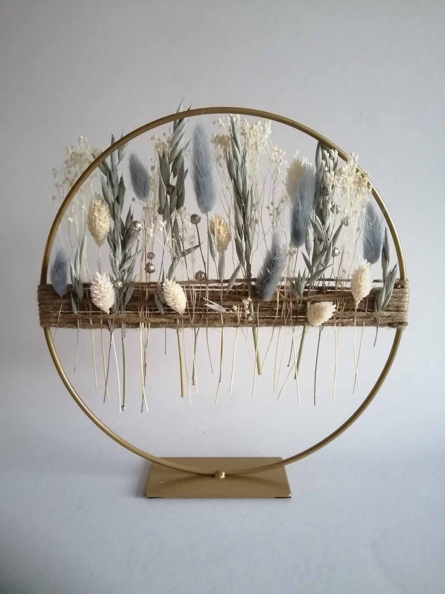 decoring M blauw/ naturelle tinten