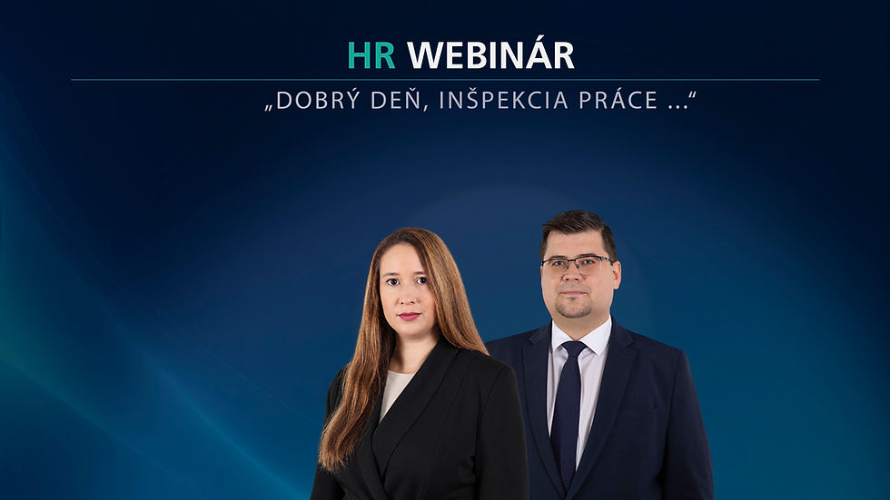 HR WEBINÁR: „Dobrý deň, inšpekcia práce ...“