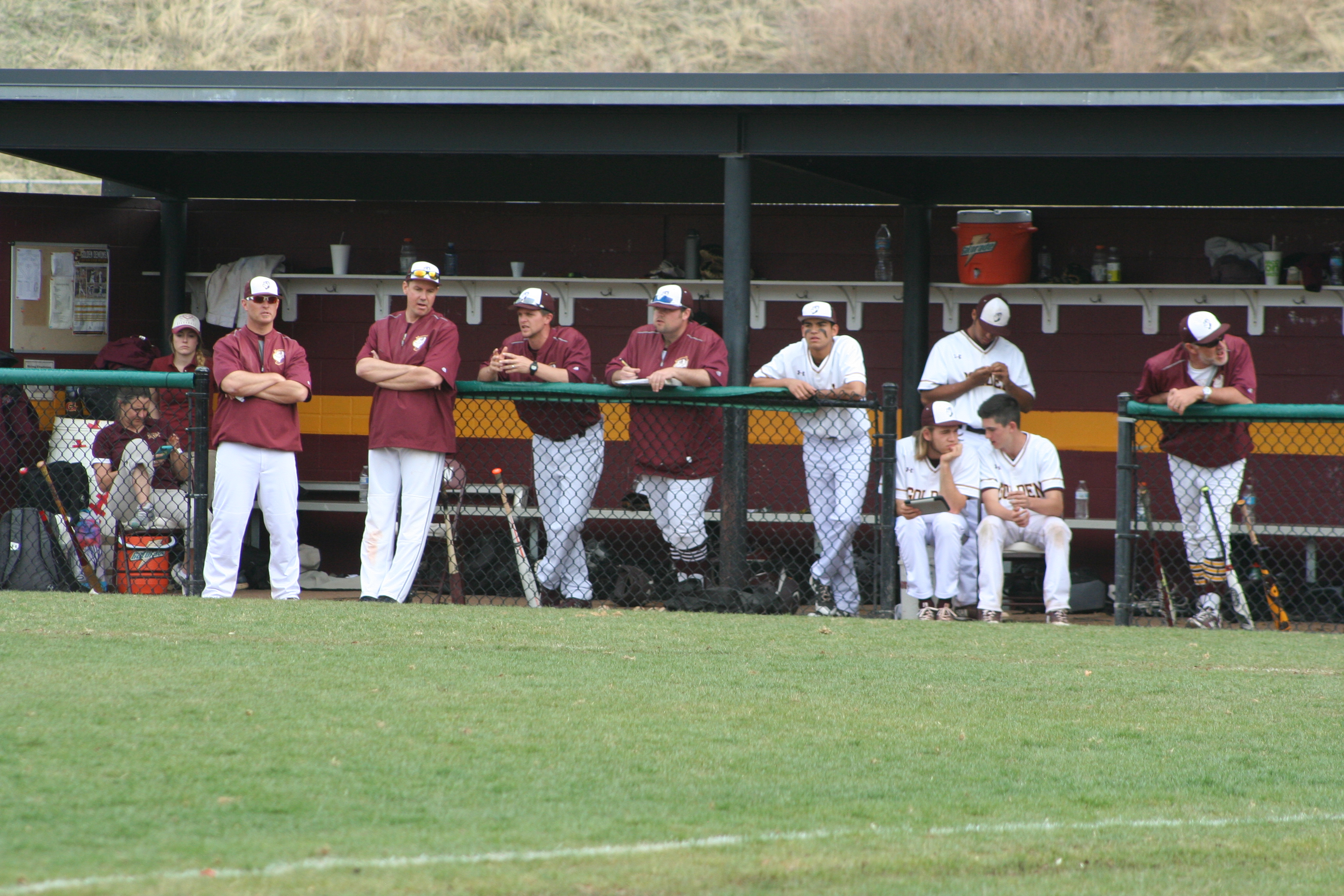 Dugout during game