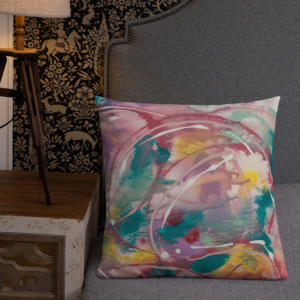 Thumbnail: Abstract Swirls- Premium Pillow