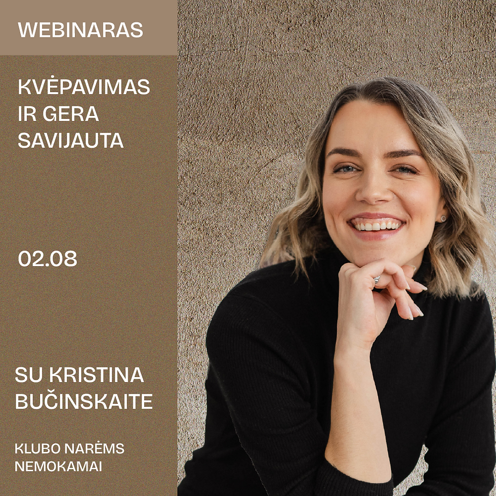 Kvėpavimas ir gera savijauta: webinaras moterims