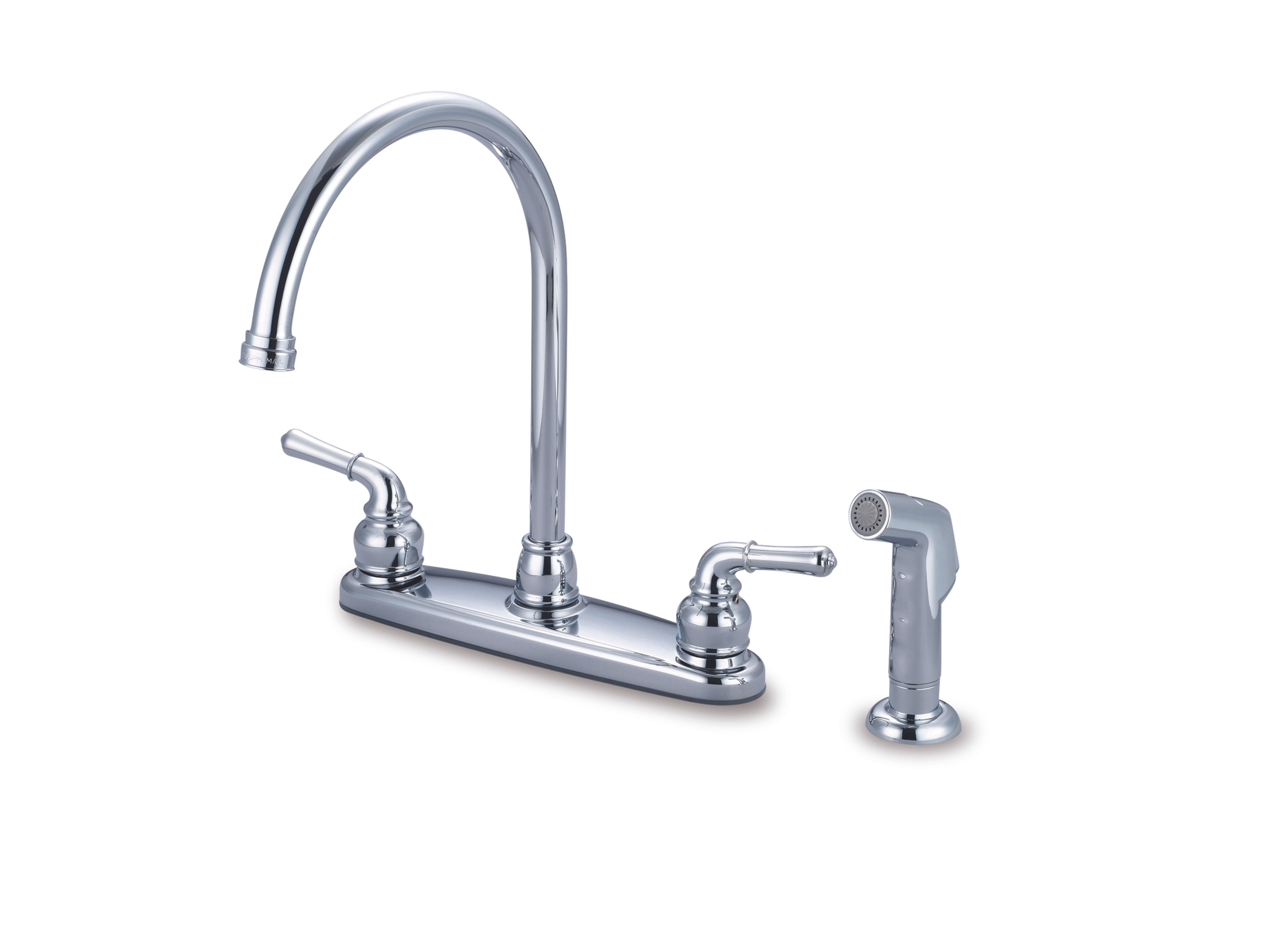 Glenford Two Handle Kitchen Faucet With Spray Chrome