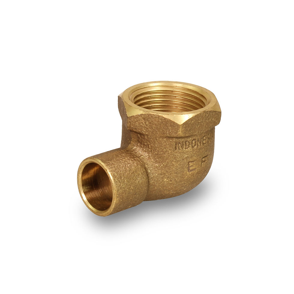 3/4" X 1/2" NOM Cast Brass 90 Reducing Elbow C X F Lead Free