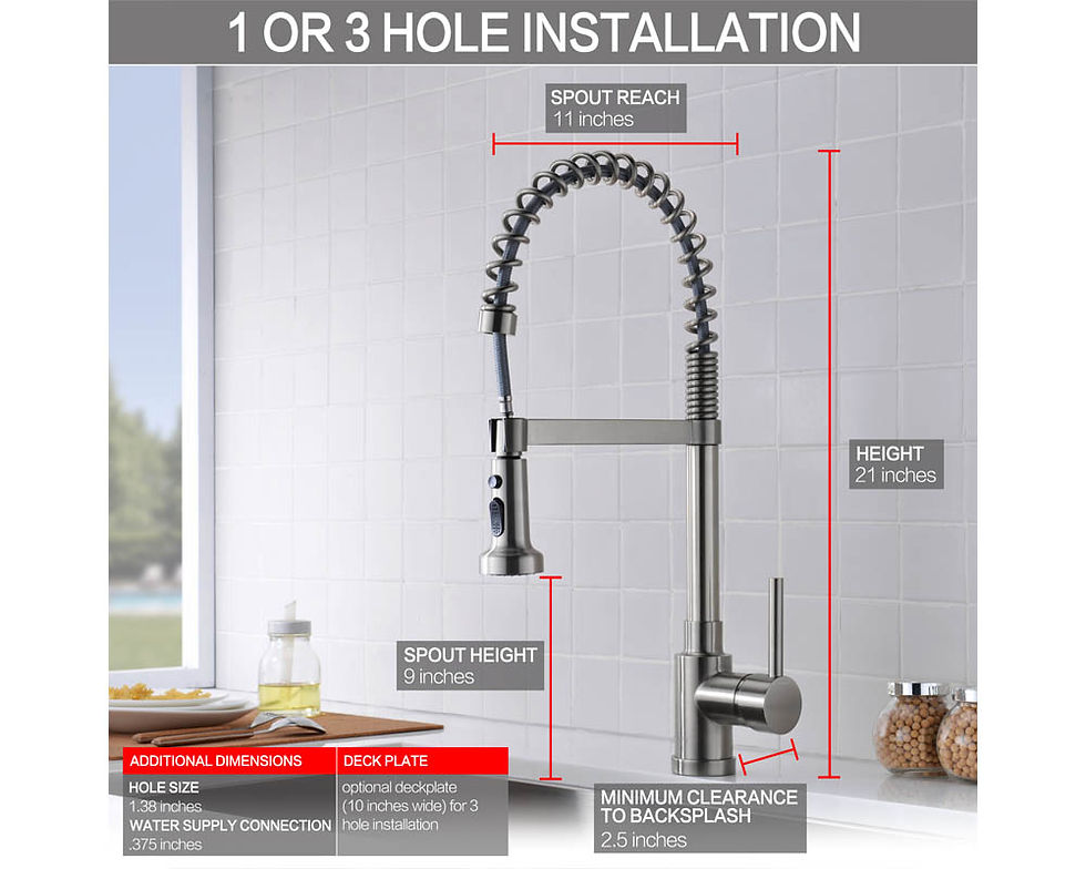 Hi Arch 3 Function Pull-out Sprayer Kitchen Faucet in Brushed Nickel