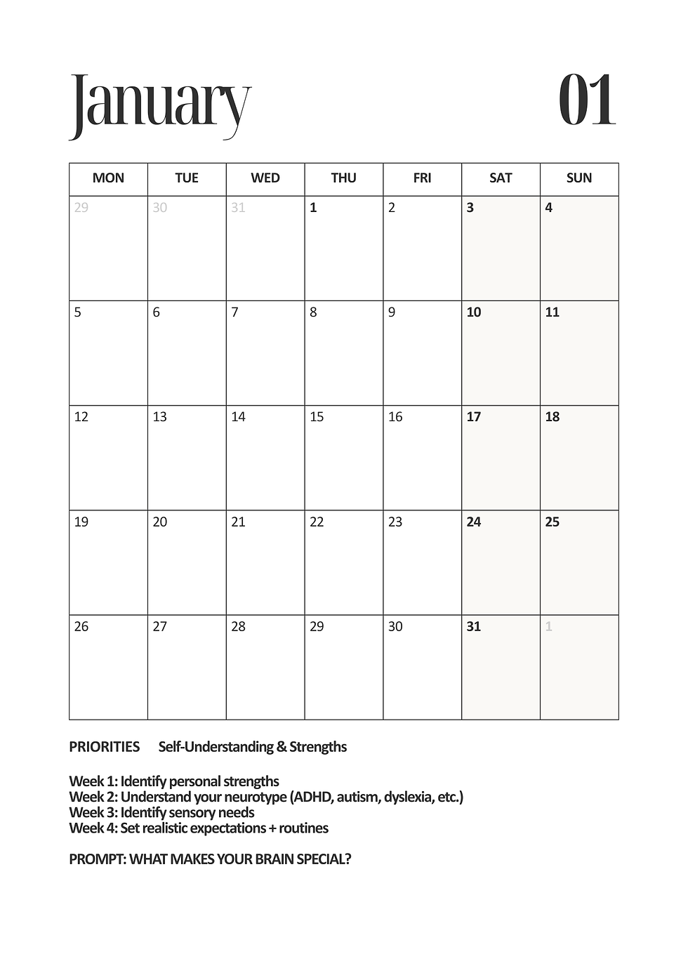 Thumbnail: 12-Month Planning Guide for Disabled and Neurodiverse Individuals (black)