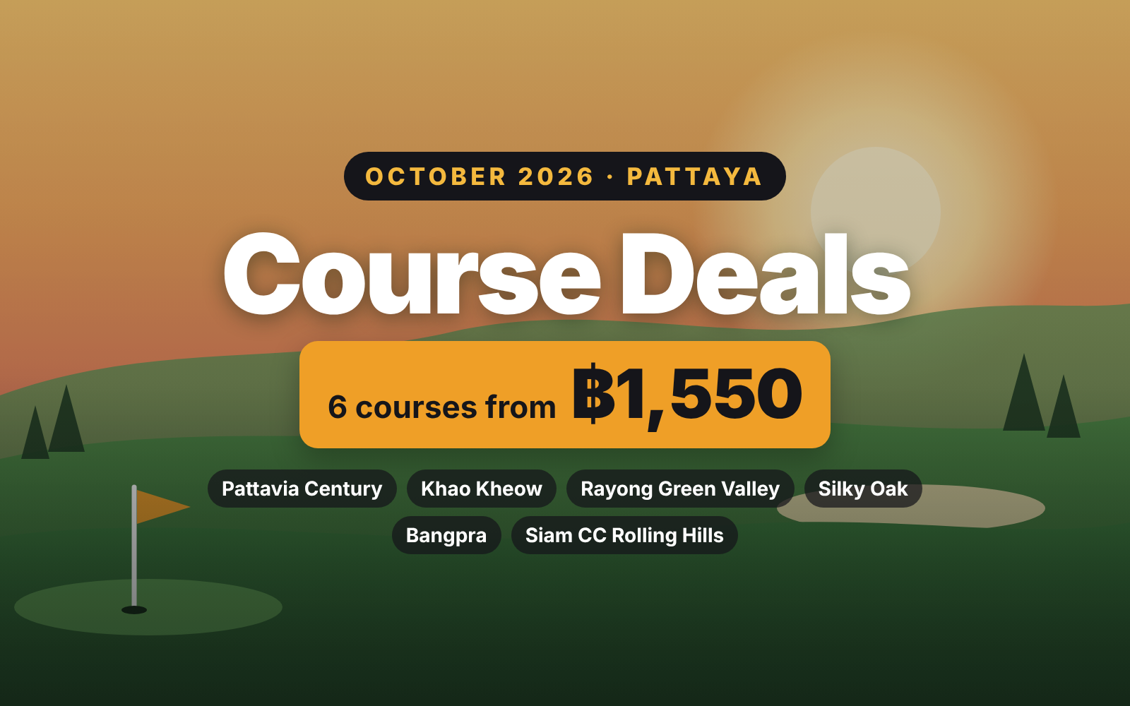 October Golf Deals: 6 Pattaya Courses from ฿1,550