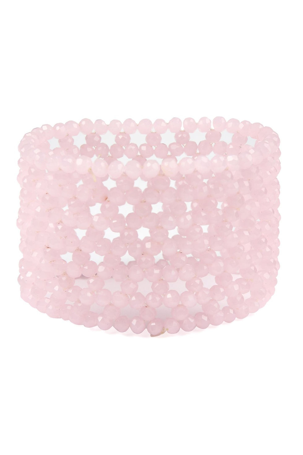Thumbnail: Hdb2332 - Glass Beads Mesh Wide Stretch Bracelet