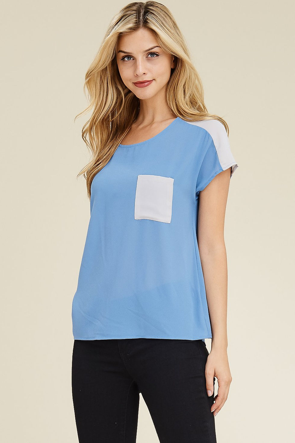 Thumbnail: Two Tone Pocket Blouse