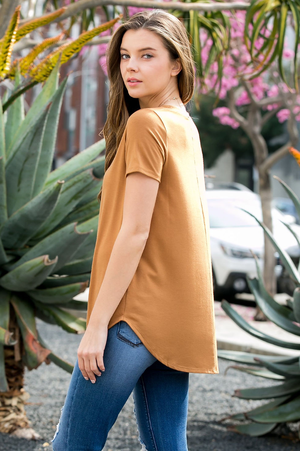 Miniature : Short Sleeved Round Neck Boyfriend Tunic