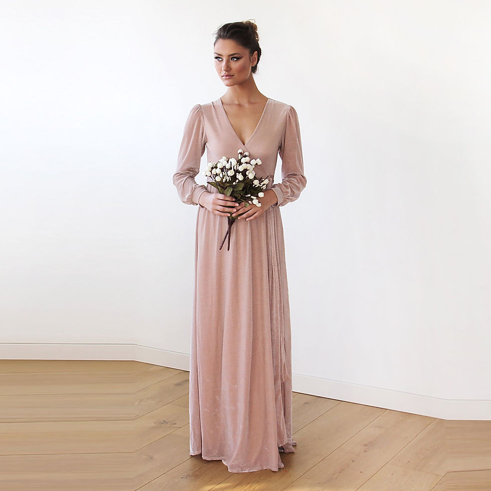 Thumbnail: Pink Chiffon Crossover Maxi Dress
