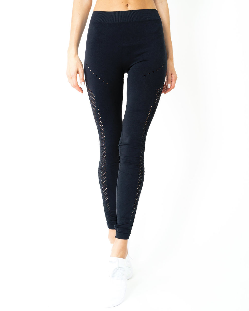 Miniature : Legging sans couture Milano - Noir [MADE IN ITALY]