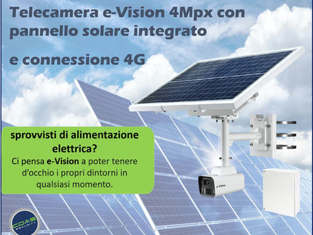 Telecamera a colori con Pannello Solare