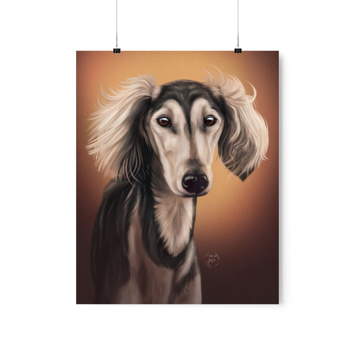 Grizzle Saluki Matte print