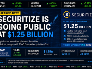 For a sector that has spent years justifying its infrastructure ambitions to sceptical capital markets, Securitize's announcement this week that it will list on Nasdaq at a $1.25 billion valuation is more than a corporate milestone. It is the first time a company built entirely around tokenised securities infrastructure will be subject to the scrutiny, discipline and visibility that a public listing demands. For UK founders, investors and platforms watching how institutional capital flows into this space, the implications extend well beyond Wall Street. The deal