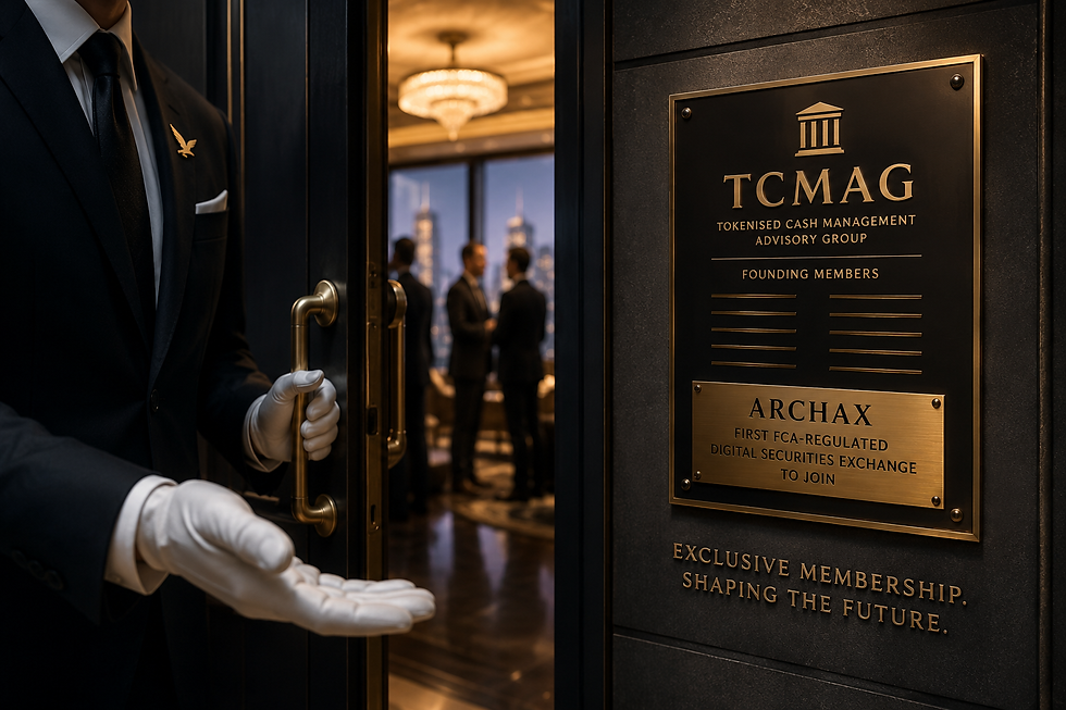When standards bodies form in emerging financial markets, the names on the founding membership list matter enormously. They shape the requirements, the definitions and ultimately the infrastructure that gets built. The Tokenised Cash Management Advisory Group, known as TCMAG, is the closest thing the institutional digital money sector currently has to a standards-setting body with real banking weight behind it. This week, Archax confirmed its membership, making it the first FCA-regulated digital securities exchange to join.