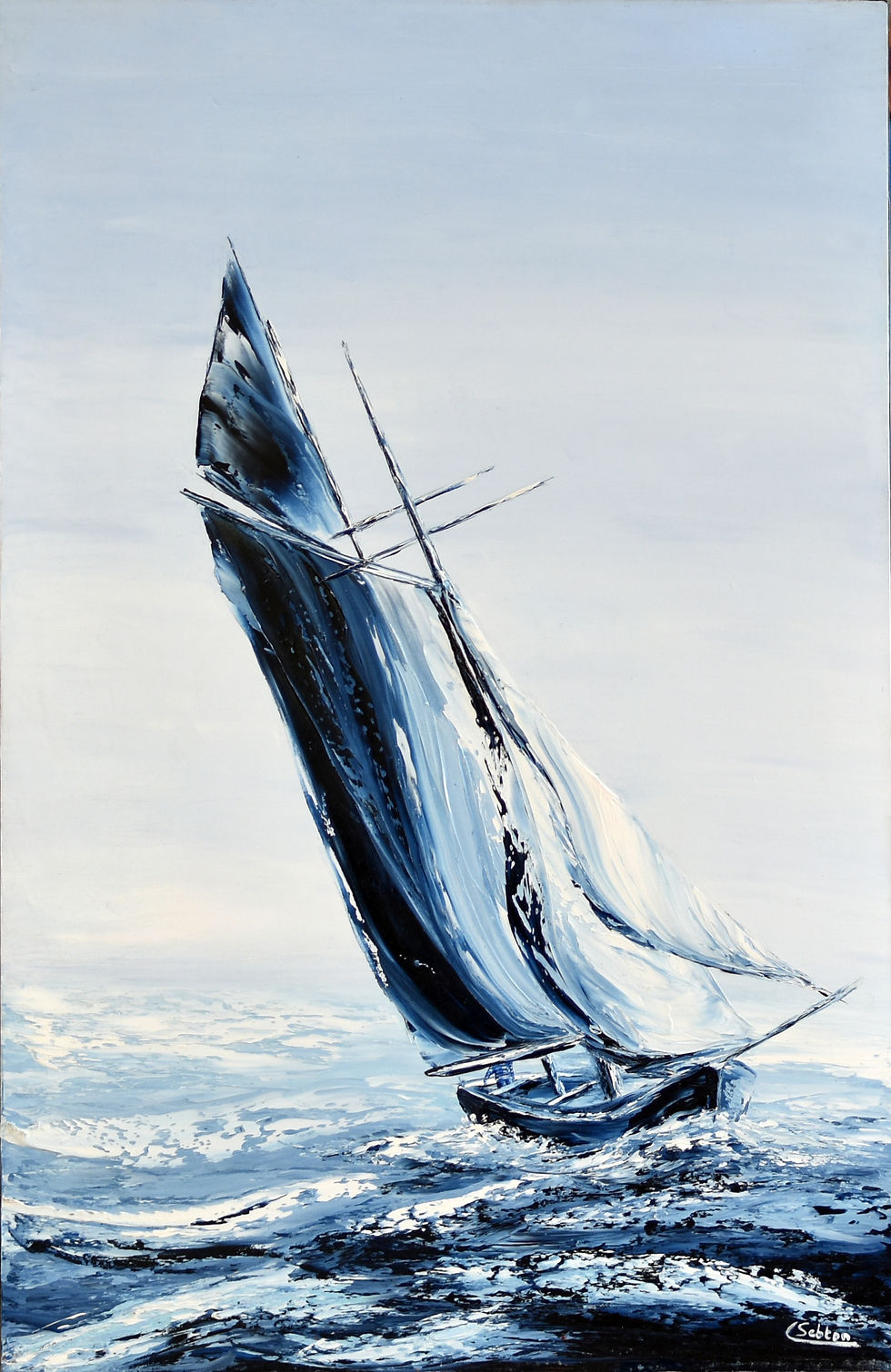 Le solitaire - 100X65cms