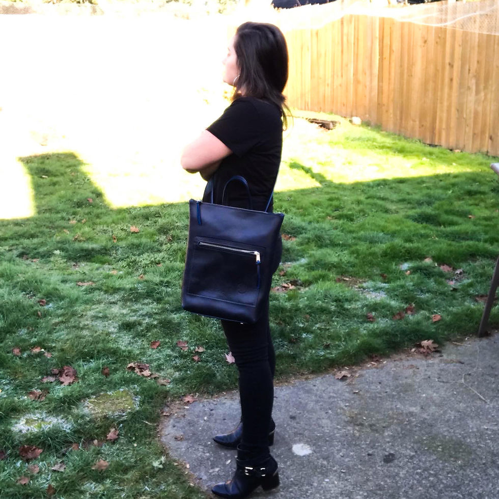 Thumbnail: convertible shoulder backpack bag by dunole made in usa