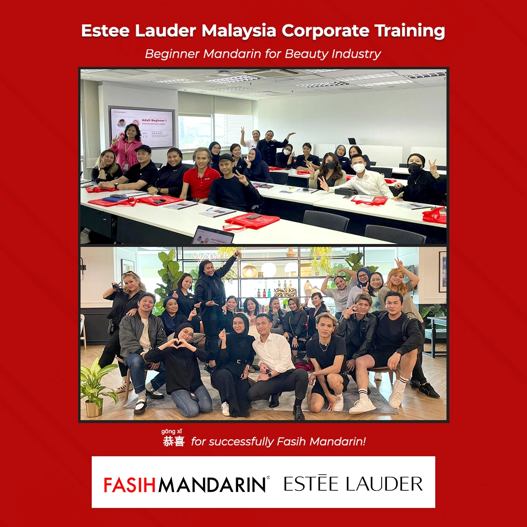 Fasih Mandarin Beginner Mandarin for Beauty Industry Corporate Training with Estee Lauder Malaysia