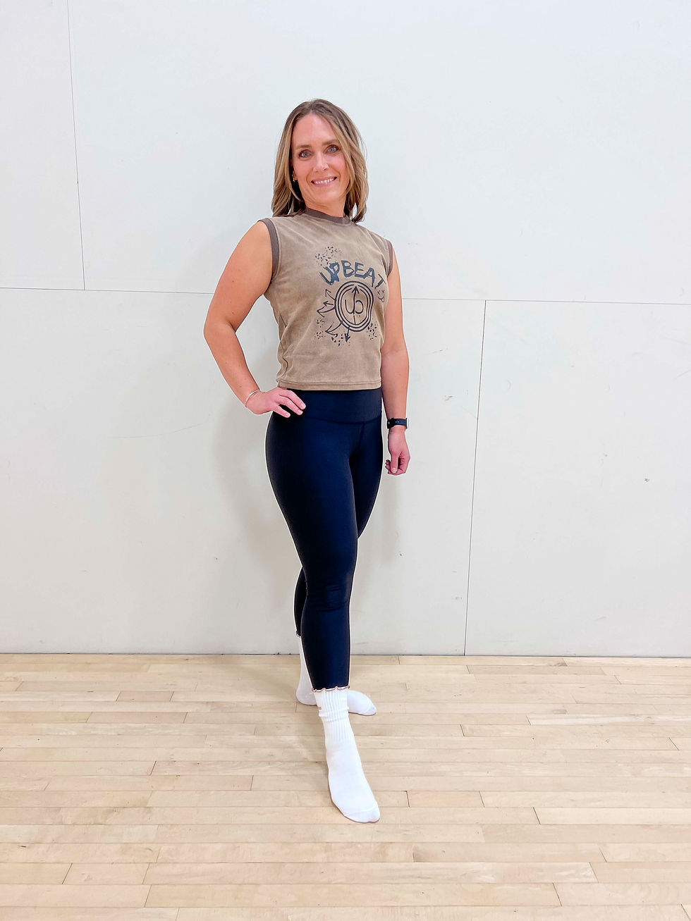 Thumbnail: UpBeat Brown Crop Tank