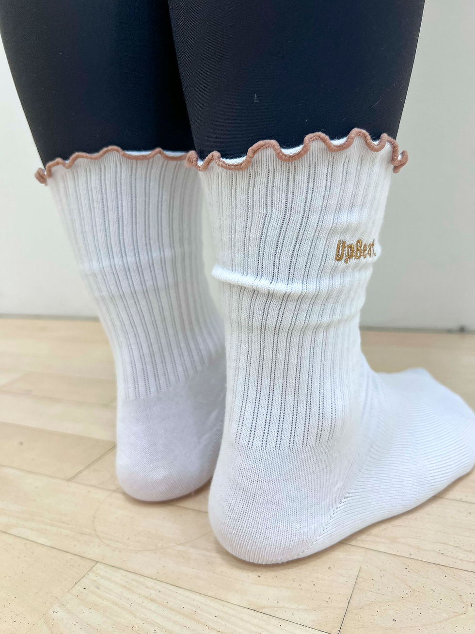 Thumbnail: Red Ruffle Embroidered UpBeat Sock