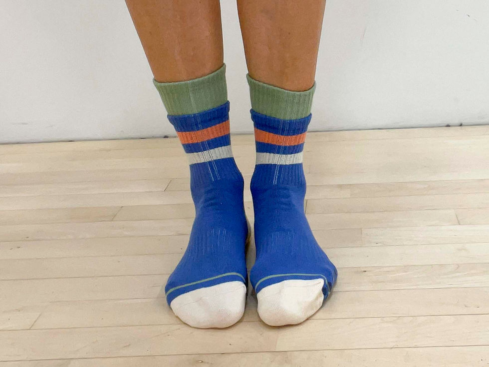 Thumbnail: UpBeat Crew Blue Layered Sock