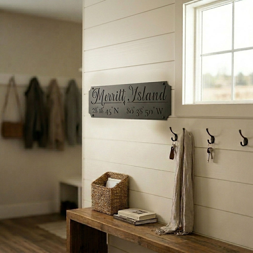 Thumbnail: Custom Coordinates Metal Sign