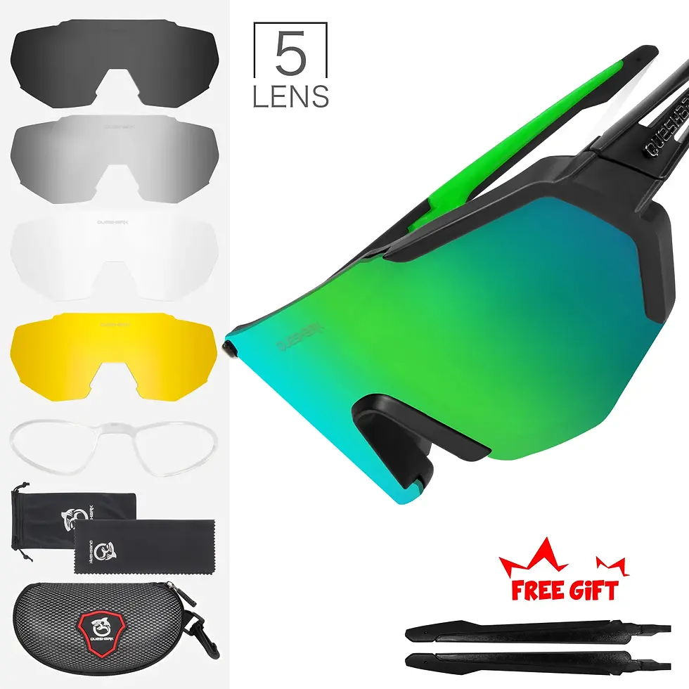 Thumbnail: QUESHARK Women Men Polarized Cycling Sunglasses 5 Lens/Set Sports MTB Bicycle