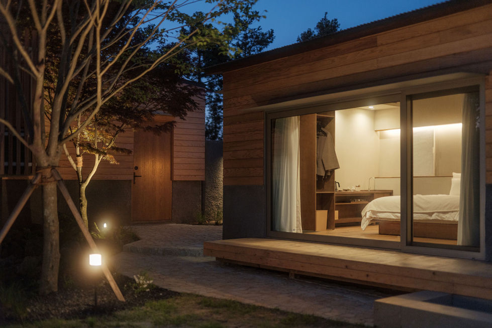 Exterior of wooden house