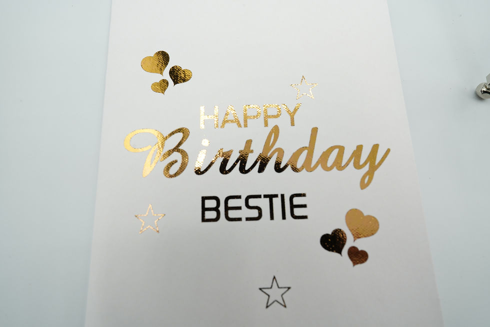 Thumbnail: Foiled Bestie A6 Birthday Greetings Card High Quality Print on 300gsm
