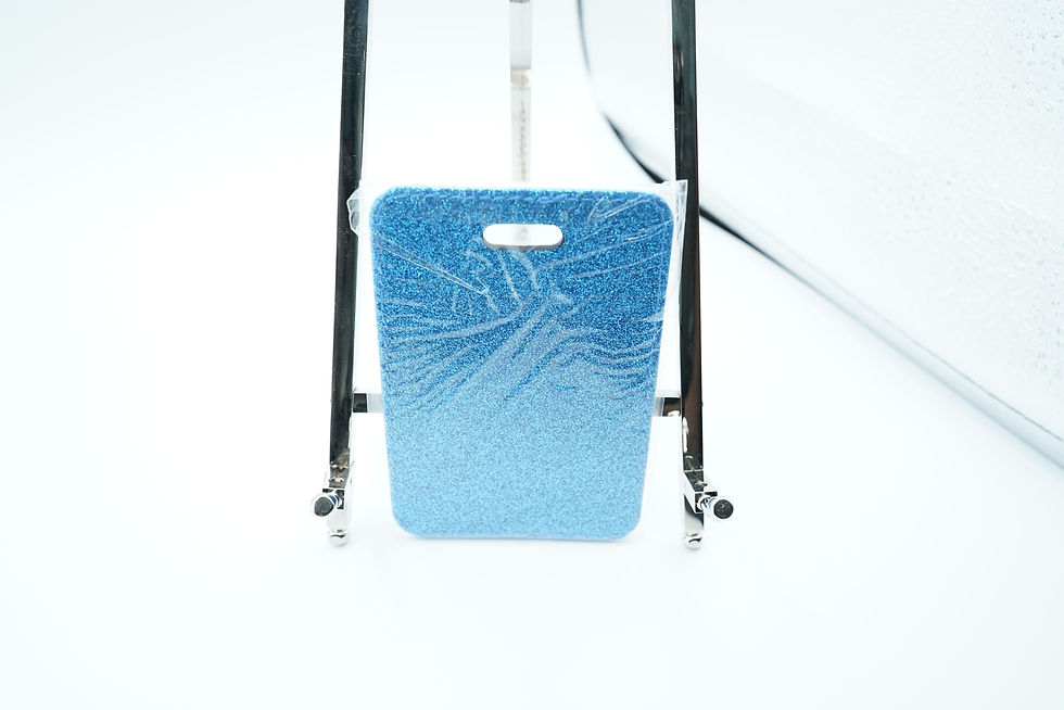 Thumbnail: Personalised Luggage Tag Glitter Back Travel Tag Bag Tag