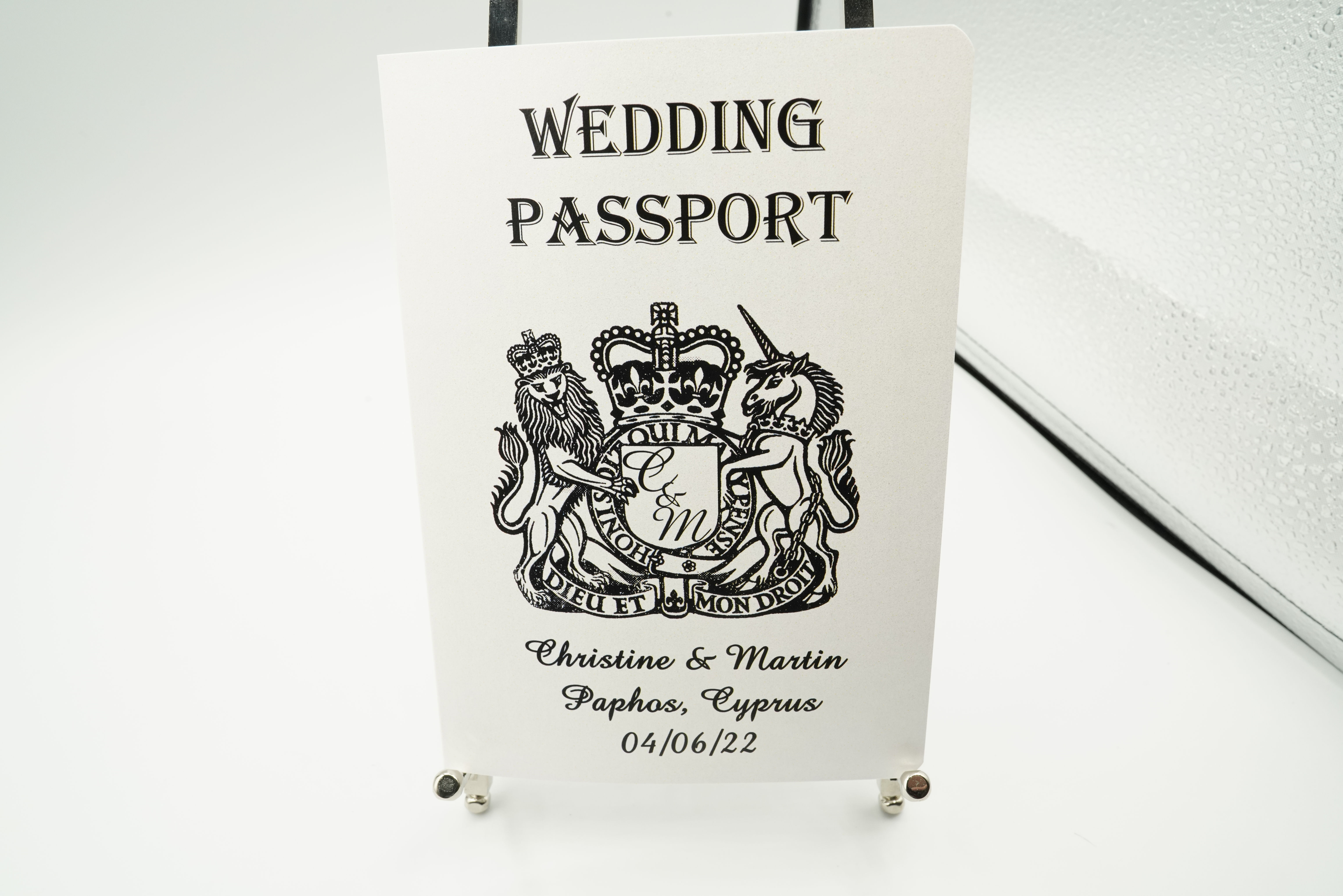Wedding Passport Invitation 300gsm Pearlescent Wedding RSVP Gifts High Quality