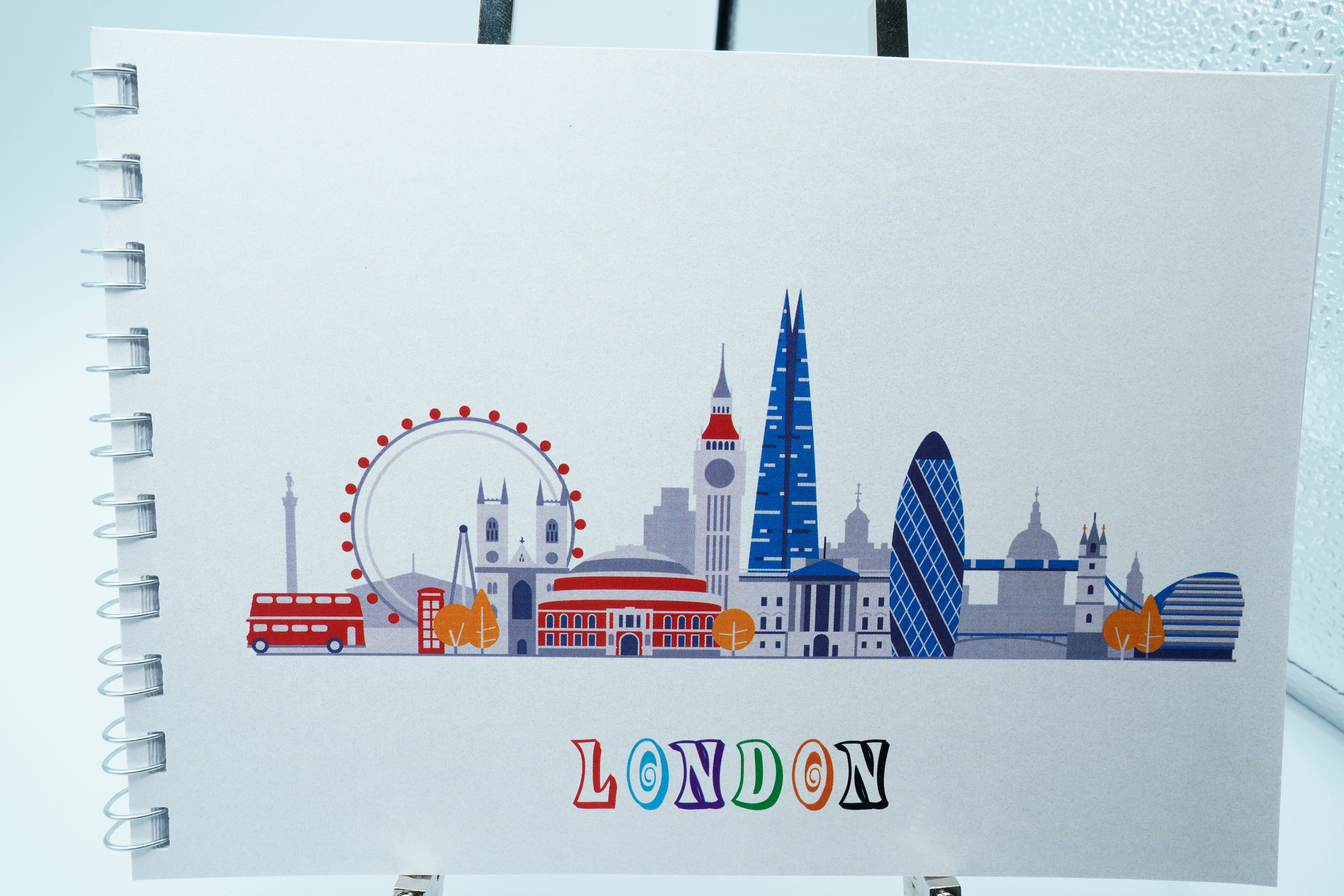 A4/A5/Square London Skyline, Travel Holiday Scrapbook, Memory, Photo Album