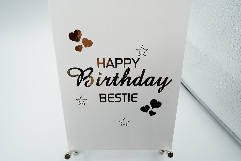 Thumbnail: Foiled Bestie A6 Birthday Greetings Card High Quality Print on 300gsm
