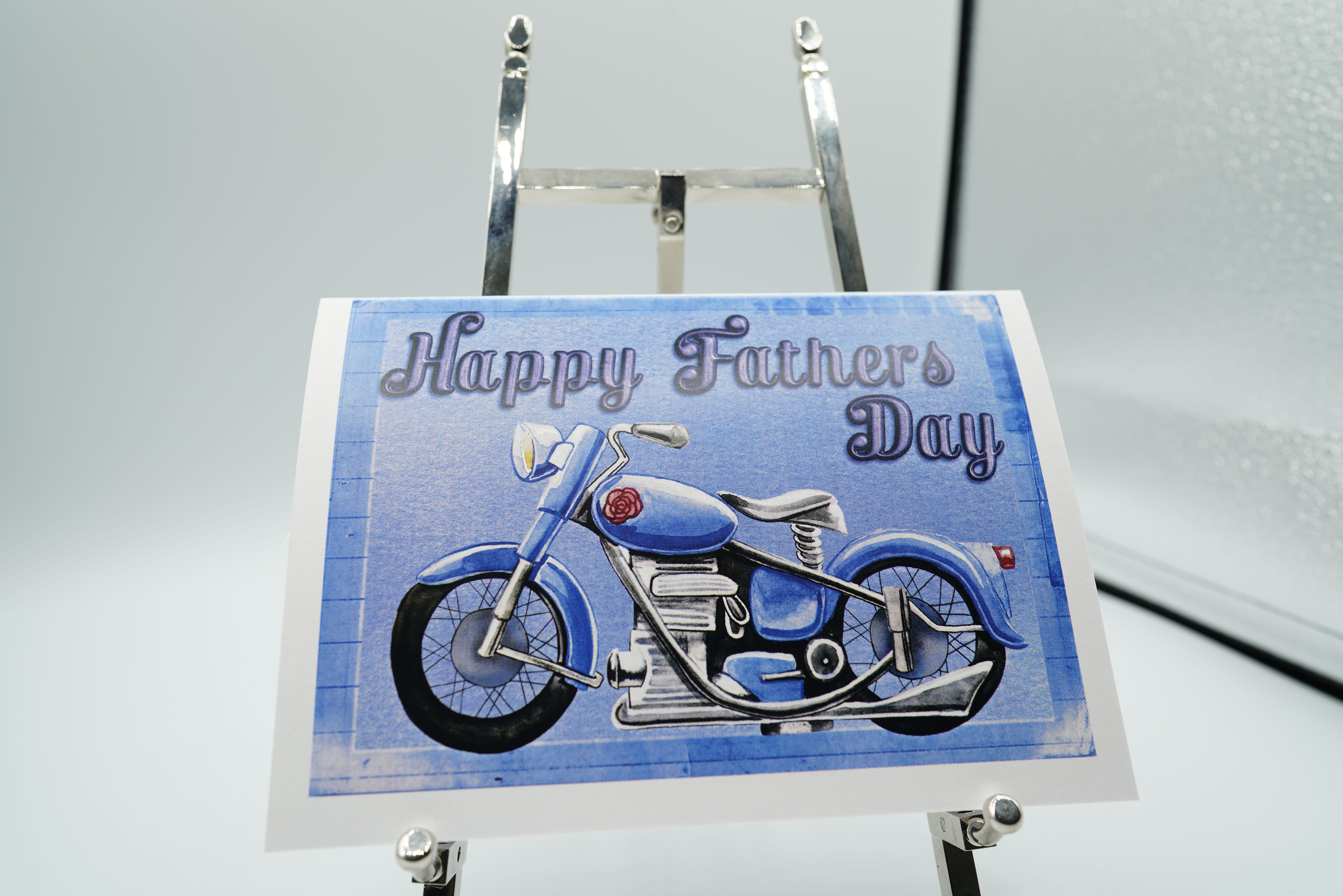 Motorbike Fathers Day A6 Greetings Card High Quality Print on 300gsm card