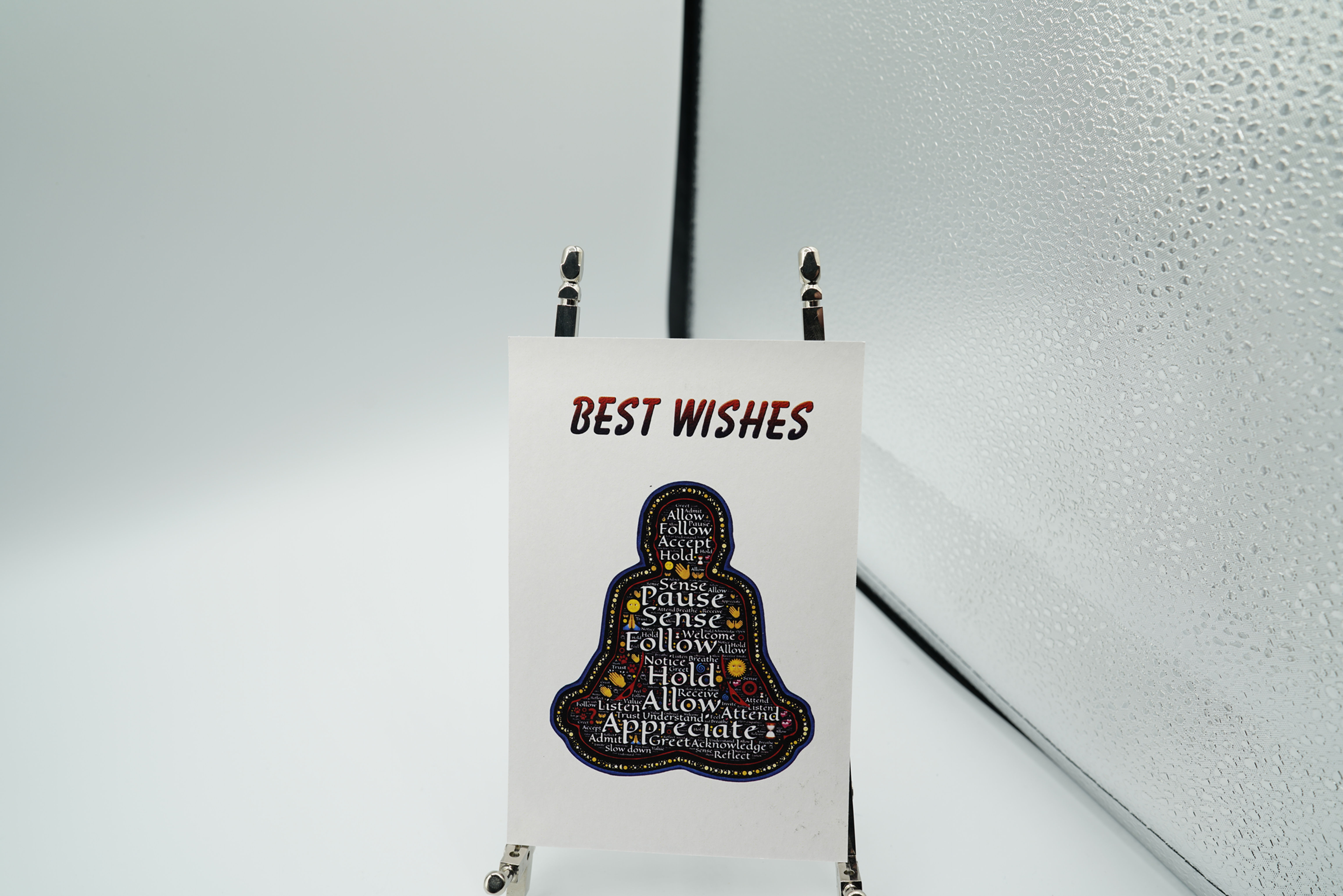 Best Wishes Yoga Print A6 Postcard High Quality
