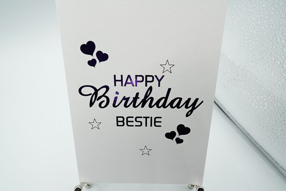 Thumbnail: Foiled Bestie A6 Birthday Greetings Card High Quality Print on 300gsm