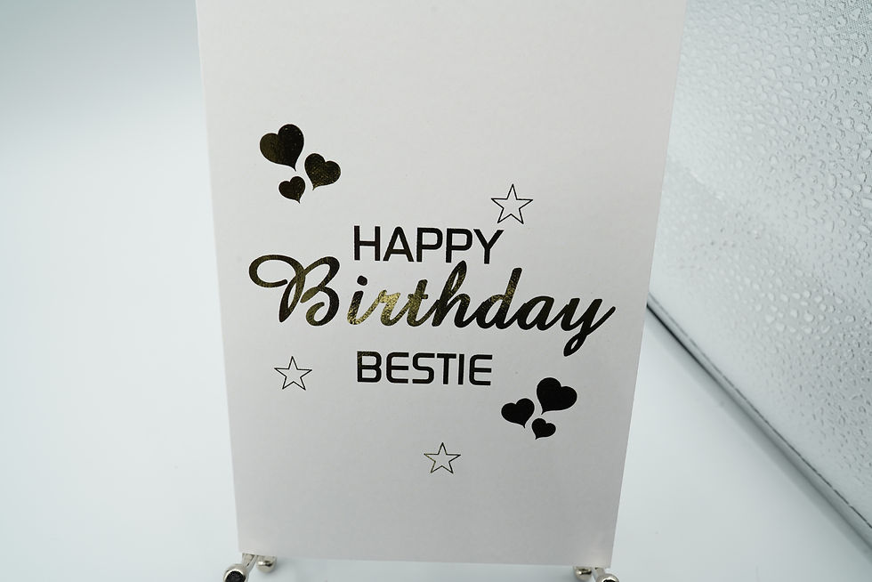 Thumbnail: Foiled Bestie A6 Birthday Greetings Card High Quality Print on 300gsm