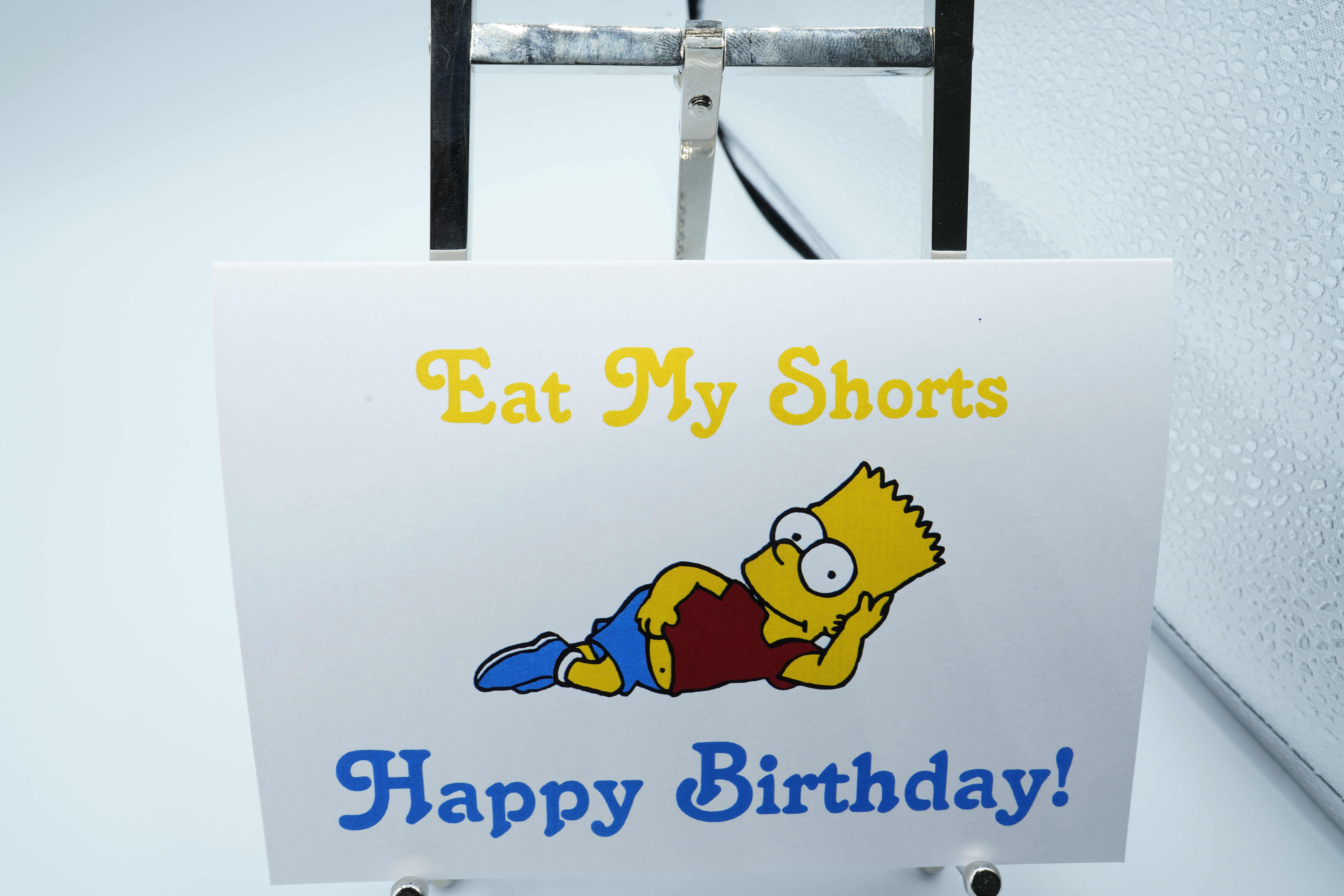 Bart Simpson A6 Birthday Greetings Card High Quality Print on 300gsm