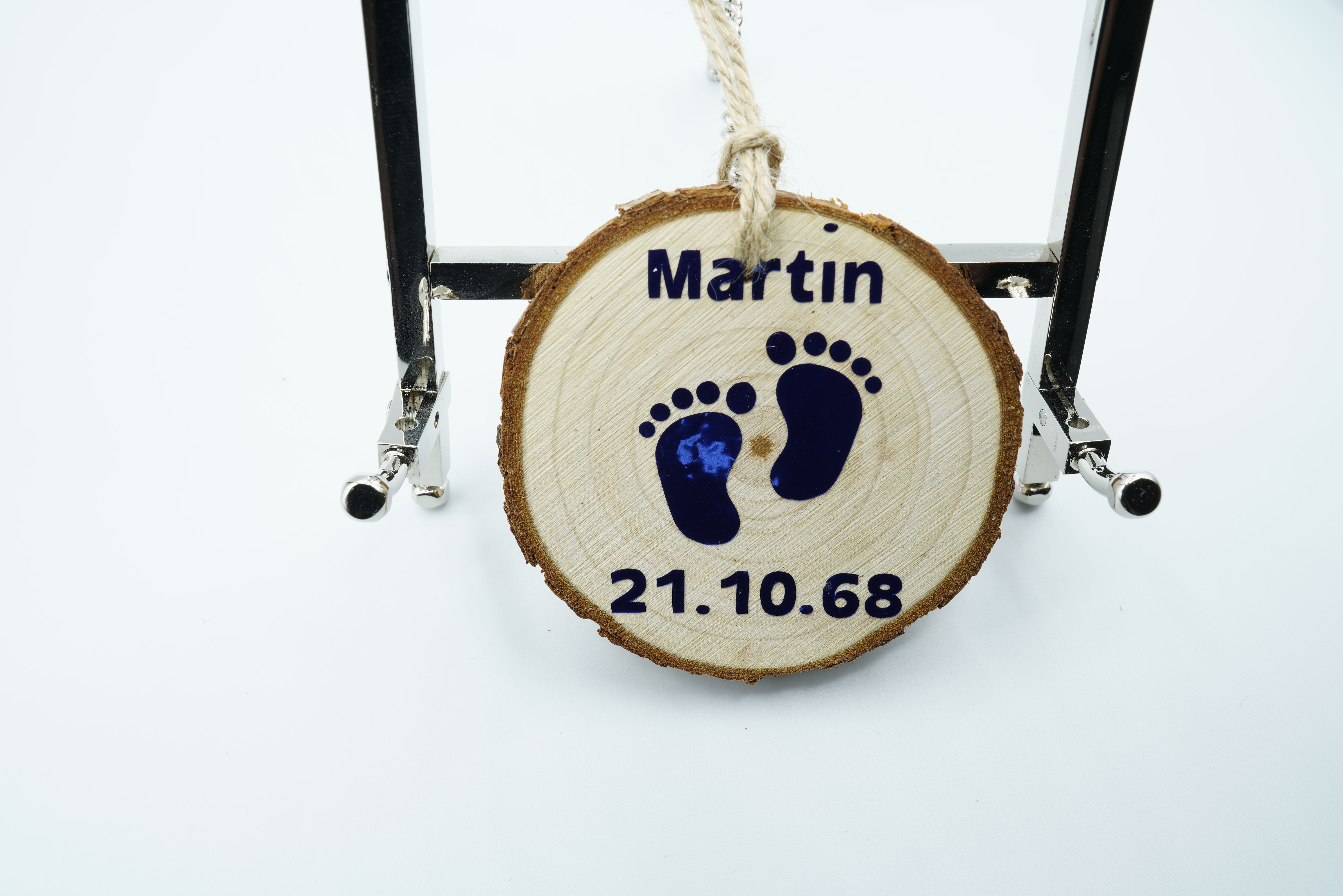 Natural Pine Wooden Personalised Disc Slices Ornament 2 Sided