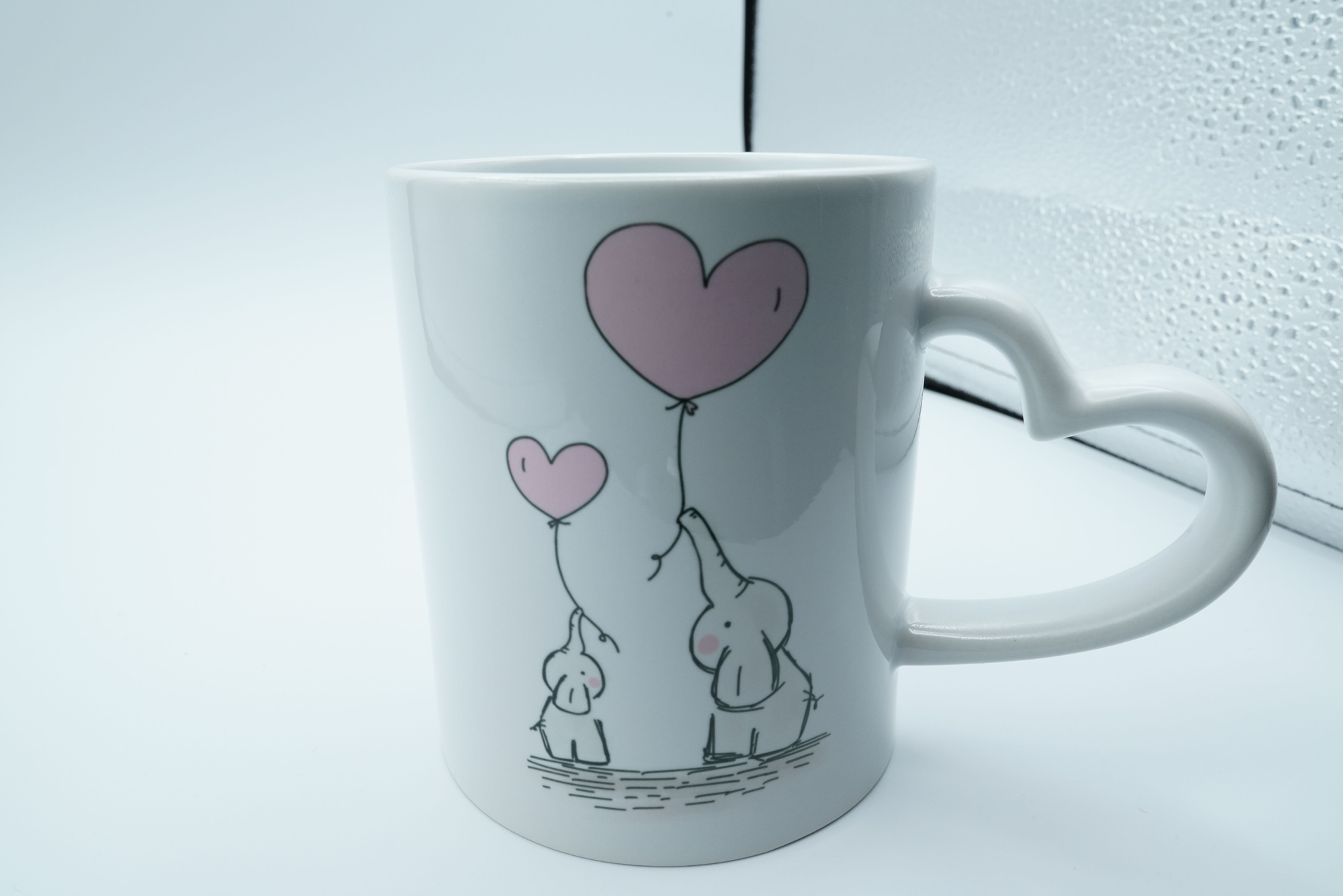 Valentines Elephants with Hearts Will You Be My Valentine Mug Drinks Coffee Tea