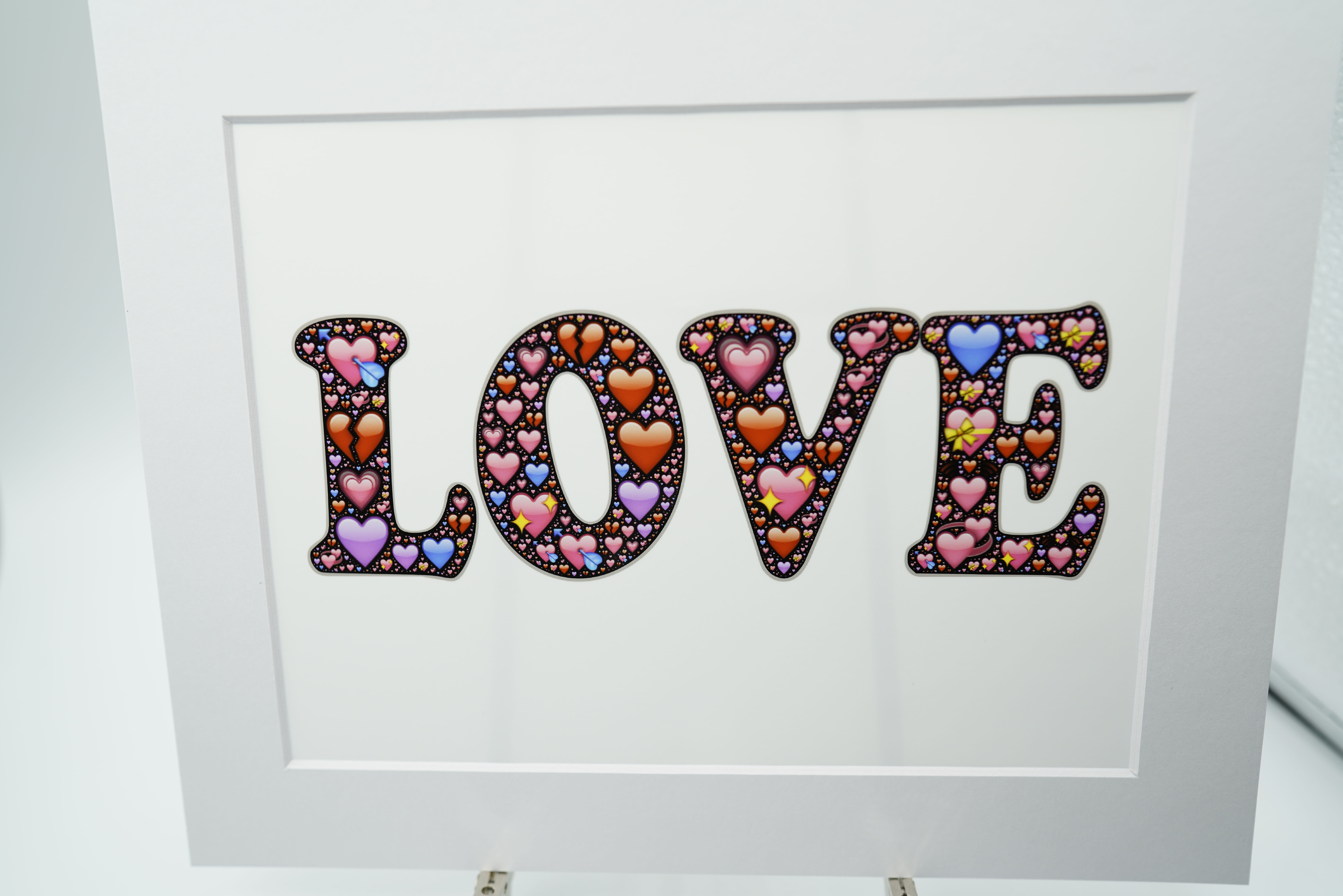Love Hearts 8x6 White Mat Mount High Quality Professional Print
